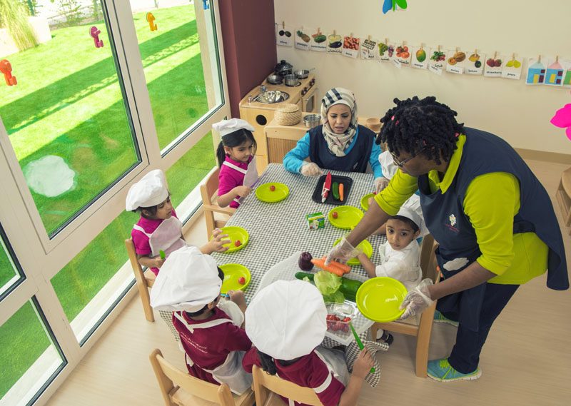 Children exploring a sensory space at Future International Nursery